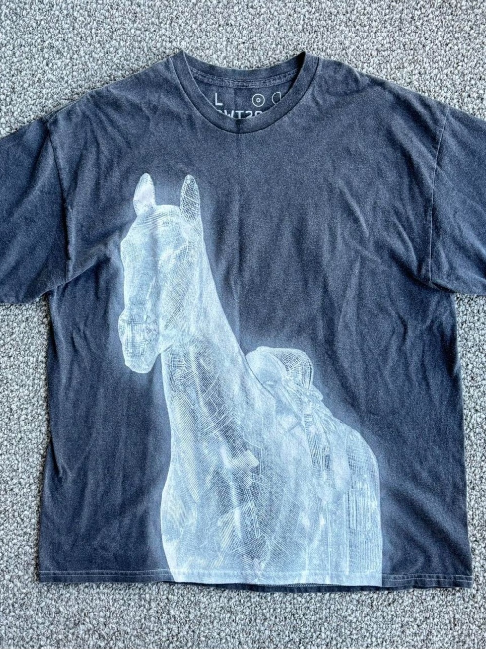 Beyonce Graphic Horse Tee with White Horse Print